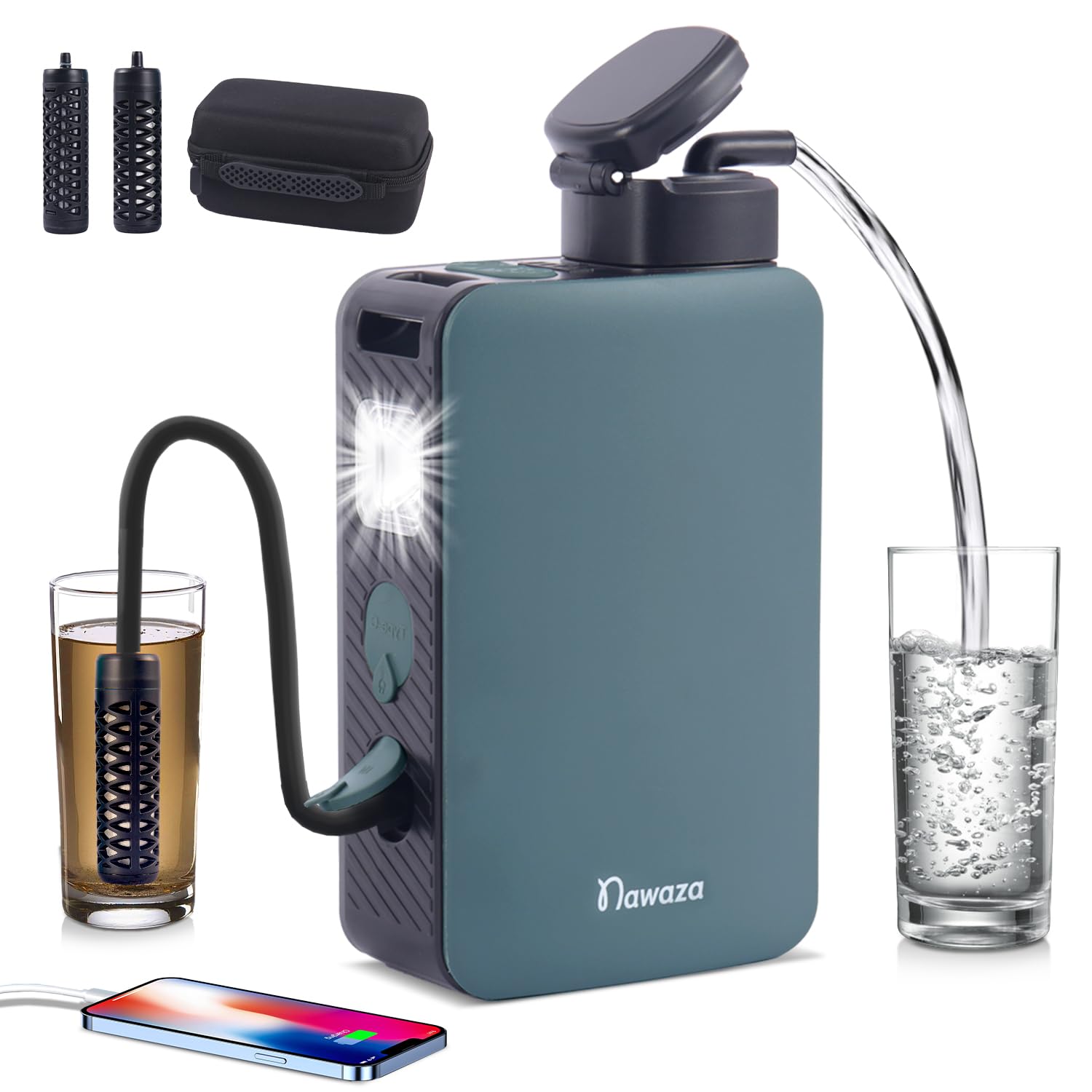 Portable 0.01 Micron Water Filter for Camping, Hiking & Travel Portable 0.01 Micron Water Filter for Camping, Hiking & Travel