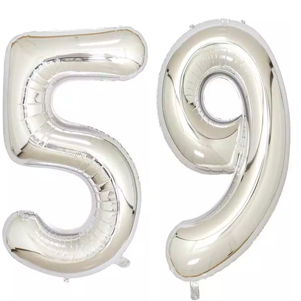 59 40inch Silver Foil 18 Helium Jumbo Digital Number Balloons, 18th Birthday Decoration for Girls or Boys, 18 Birthday Party Supplies Silver 59-silver-ballo