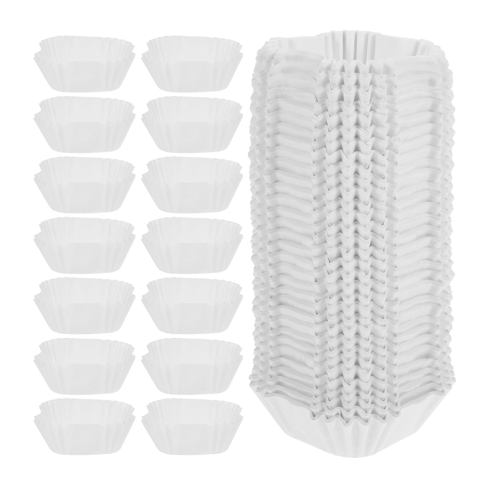 VALICLUD 3000 Piezas Tazas De Pastel Tazas De Cupcakes Magdalenas White