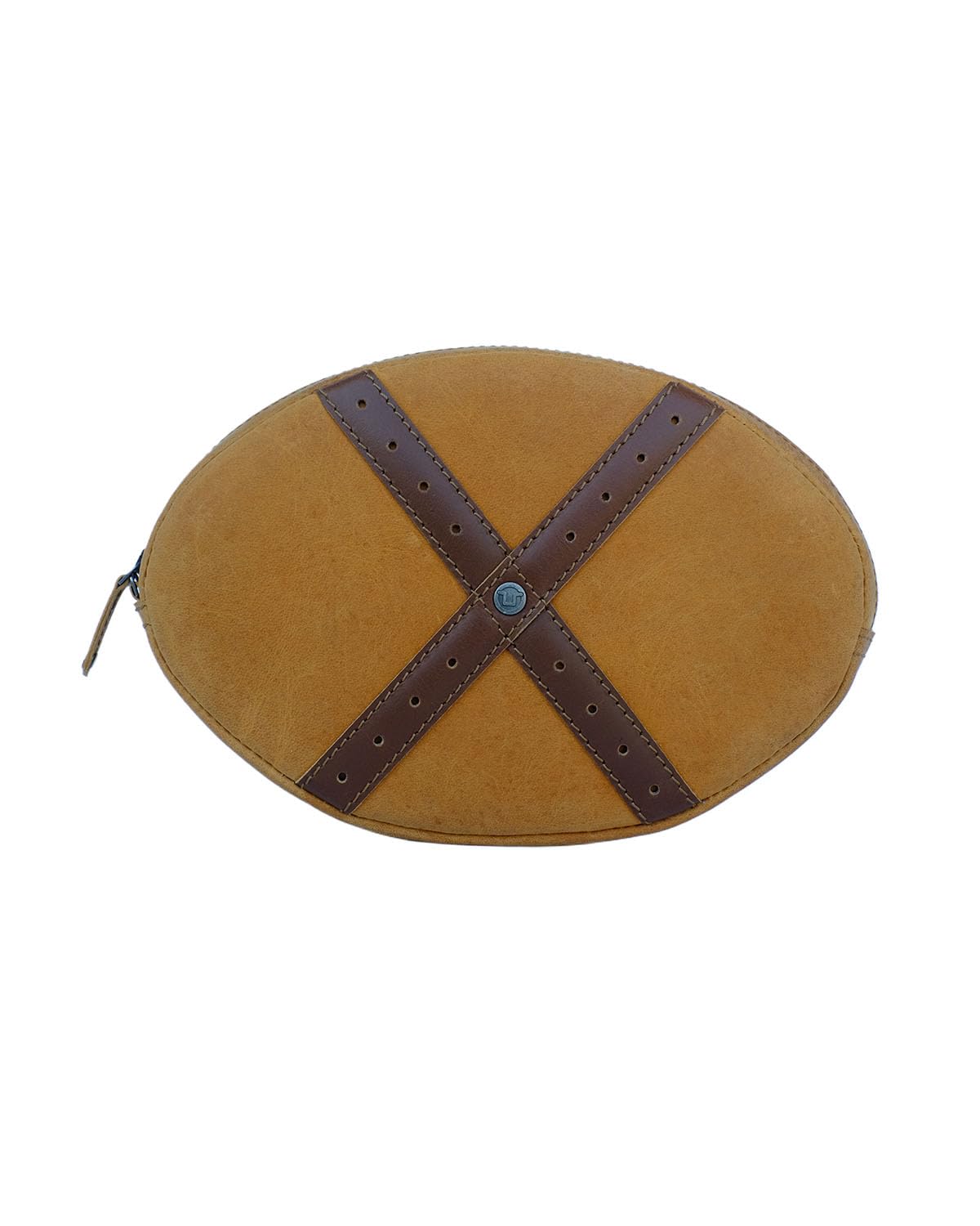 Trip Machine Company Genuine Leather Side Panel Bag & Cover Scrambler Egg Compatible with Triumph Scrambler 400X & Scrambler 400XC with Back Metal Plates & raincover (Vintage Tan)-picture-19