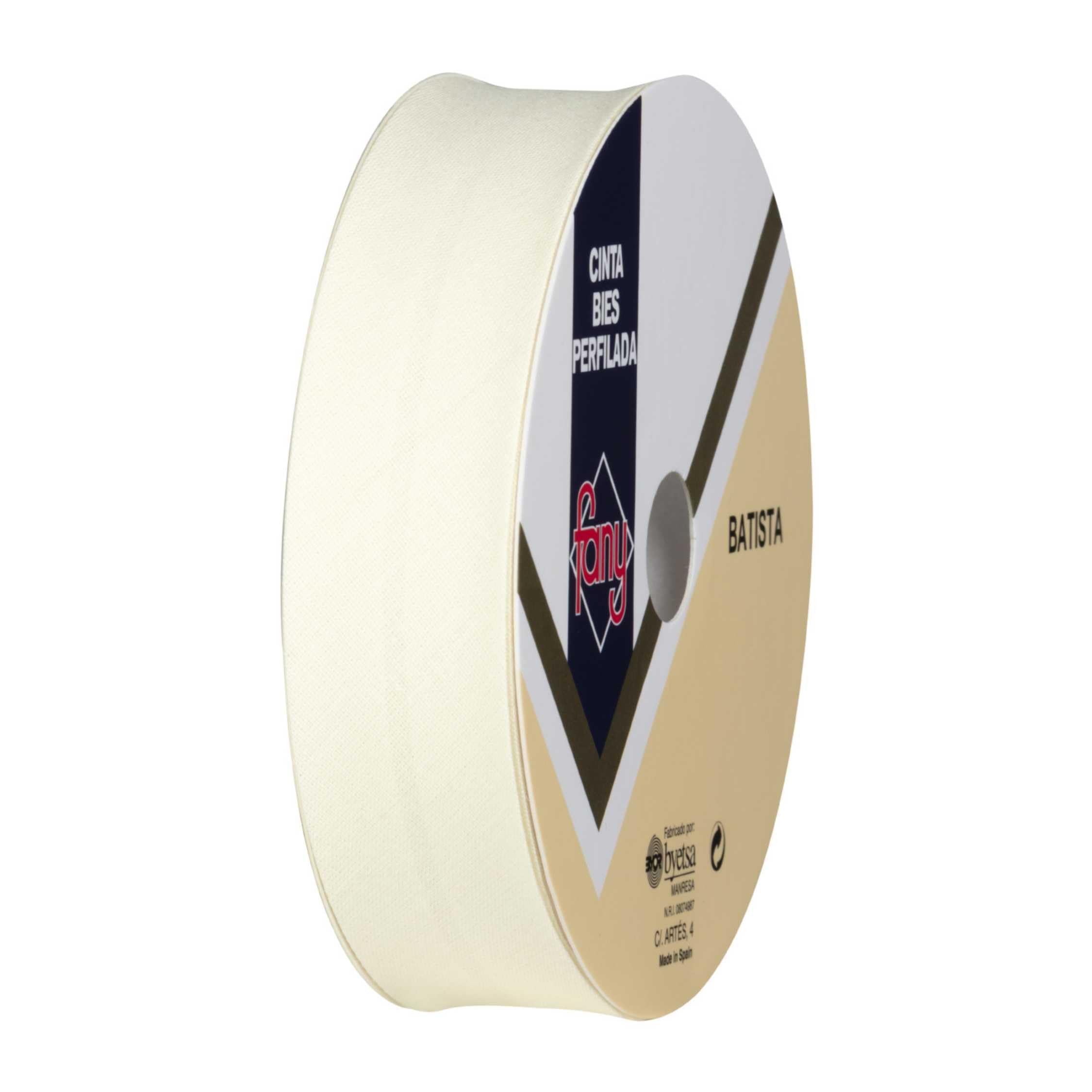 Discover Lifestyle & Fashion Fabrics Bias Binding Tape Polycotton Poly Cotton Sewing Piping Bunting Decorative Trim Edging Hemming Huge Colour Range | 18mm Wide (25 Metre Roll, Ivory)