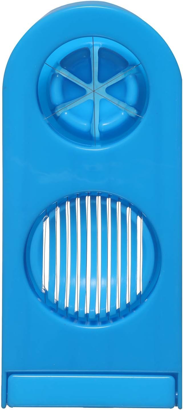 SOLDOUT2 in 1 Egg Slicer Cuts Eggs Into Slices and Segments Boiled Egg Slicer & Mushroom Slicer Egg Cutter Slicer Chopper Plastic
