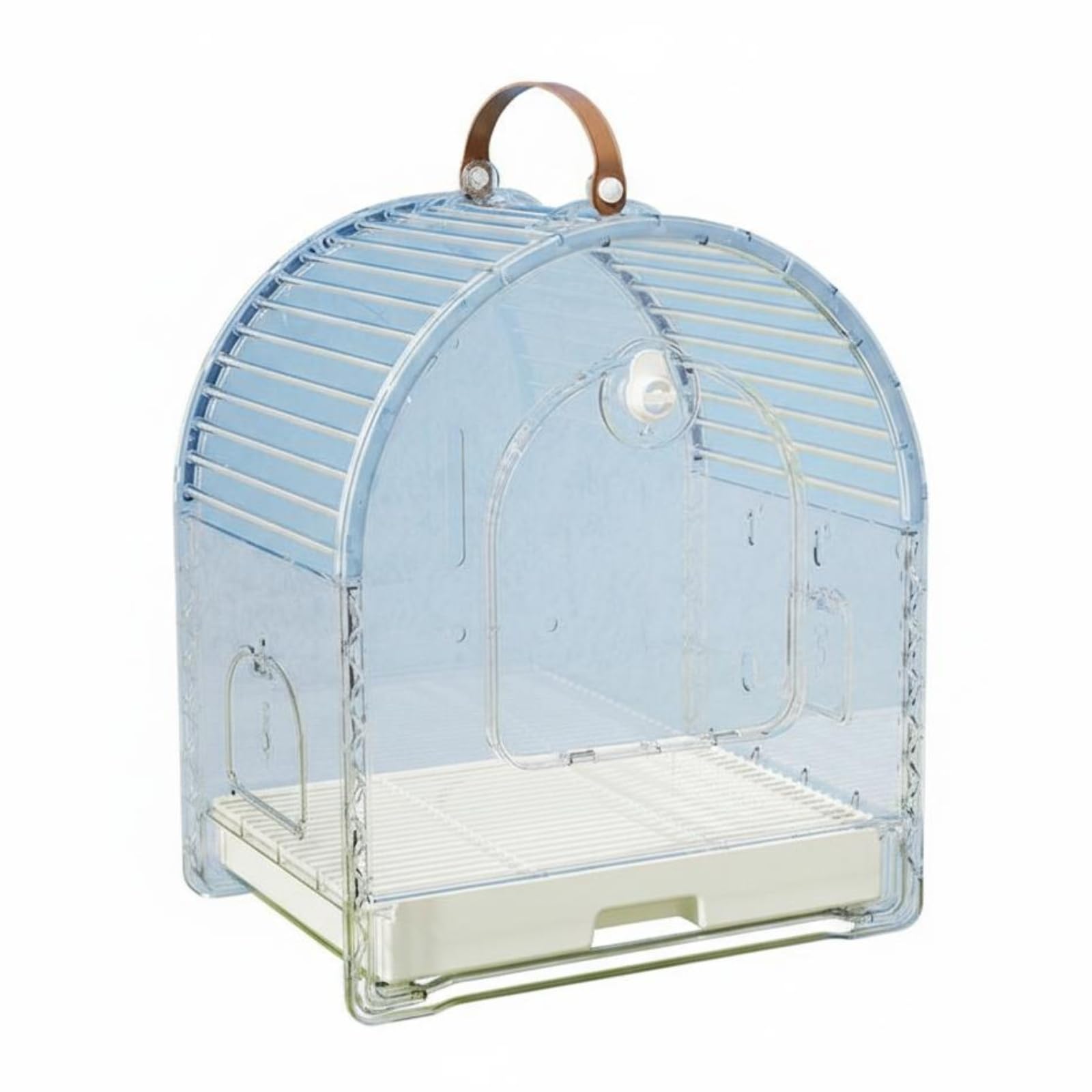 Jaula Portátil Buena Ventilación Ligero para Invierno, Azul Claro, Mediano