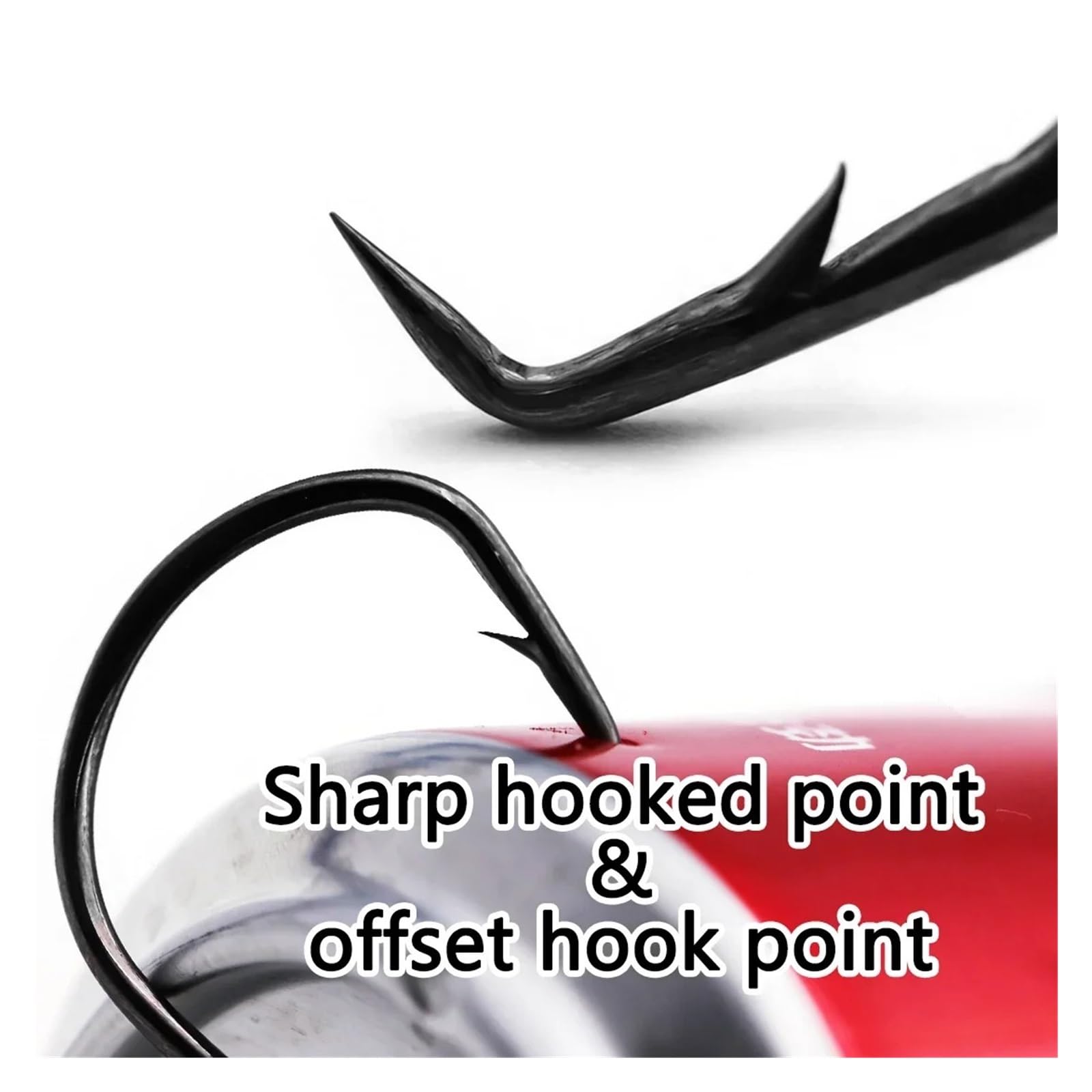 Hameçons de pêche circulaires, 25 à 50 pièces, appâts Vivants for la pêche à la Carpe, au Poisson-Chat, au Bar, au Poulpe, à l'eau salée(Size-8-0 Gap-17mm,50 Pcs)