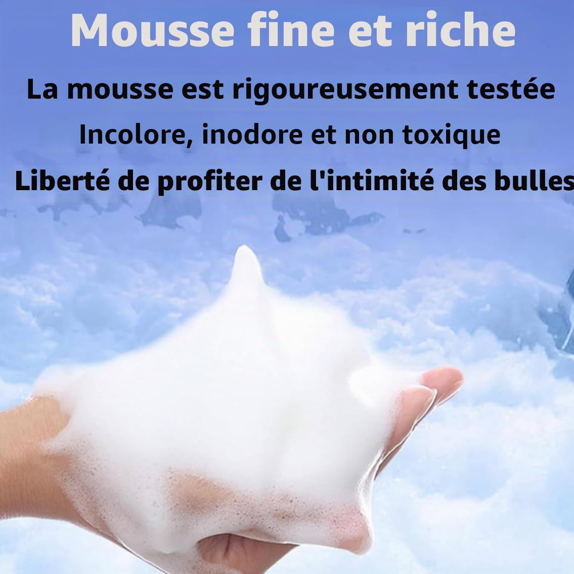Machine à mousse de grande taille 1000 W, jet d'effet de scène à angle réglable, pour fêtes en plein air, baignade estivale pour enfants, distance de 6 à 10 m/surface de 80 m²
