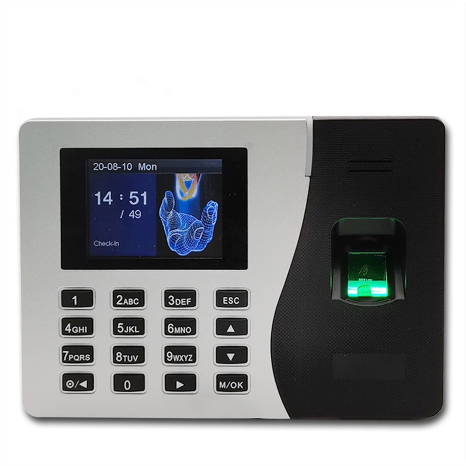 Zeiterfassungssystem mit TCP/IP- und USB-Anschluss, biometrischem Fingerabdrucksensor, K14-ID