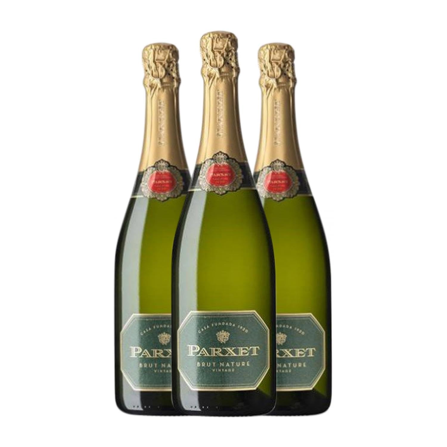 Parxet Brut Nature Cava Reserva 75 cl Espumoso blanco (Caja de 3 Botellas de 75 cl)