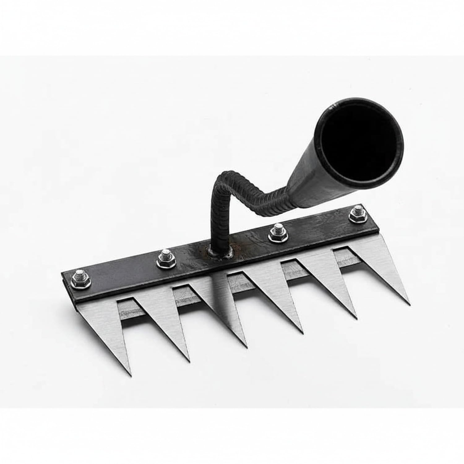 SOHNVWTGD Garden Hoe and Rake Set, Manganese Steel Hand Cultivator for Weeding and Soil Loosening, Wood Handle Tool for Raised Beds