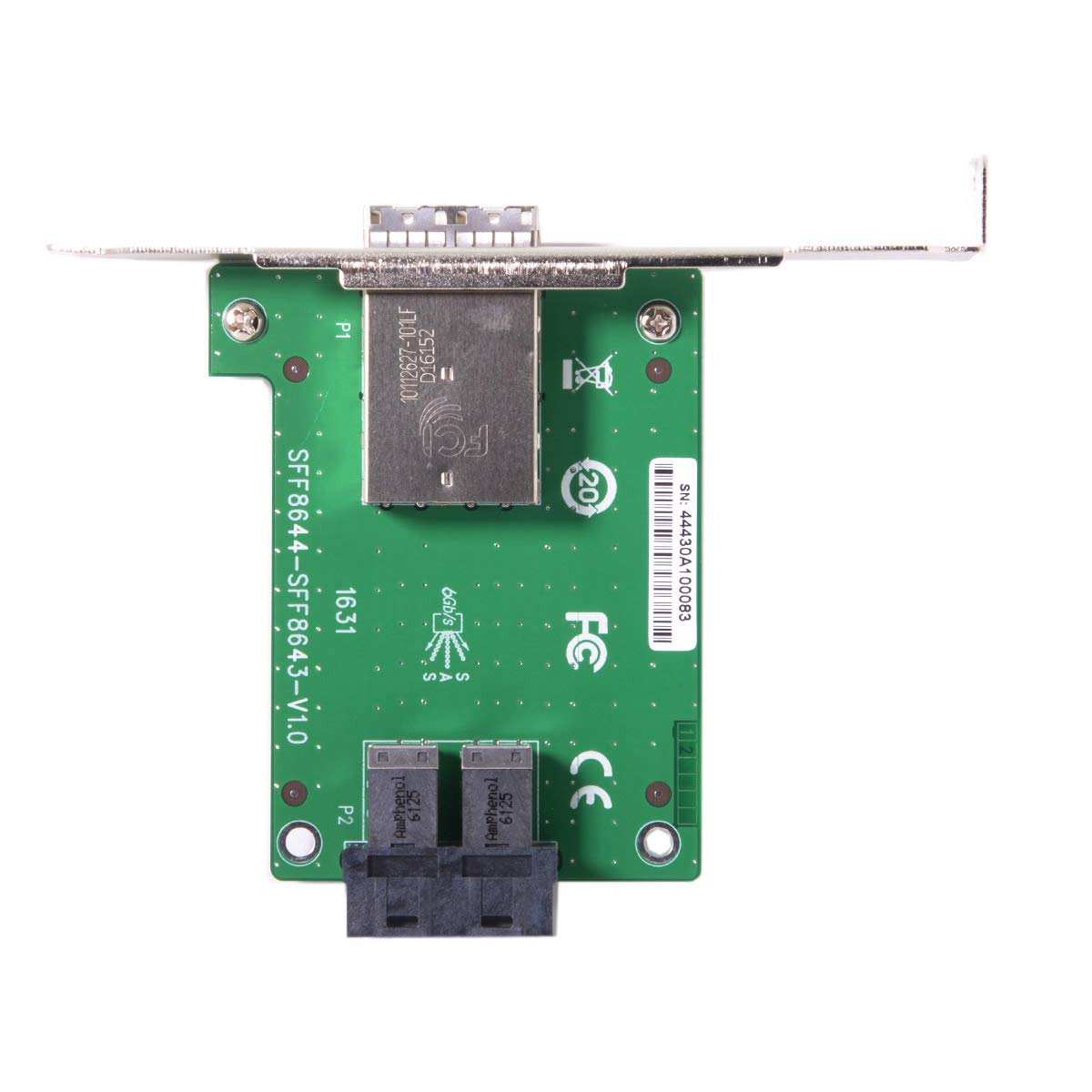 Cablecc Mini SAS HD SFF-8644 auf interne SAS HD SFF-8643 PCBA Buchse Adapter mit Low-Profile-Halterung