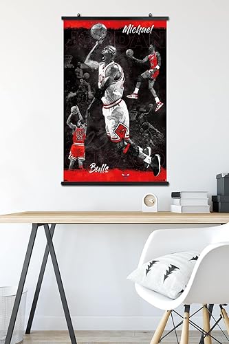 Miniatura 5 de Trends International Michael Jordan - Póster de pared de boceto, 22.375 x 34 pulgadas, paquete de póster y clip prémium