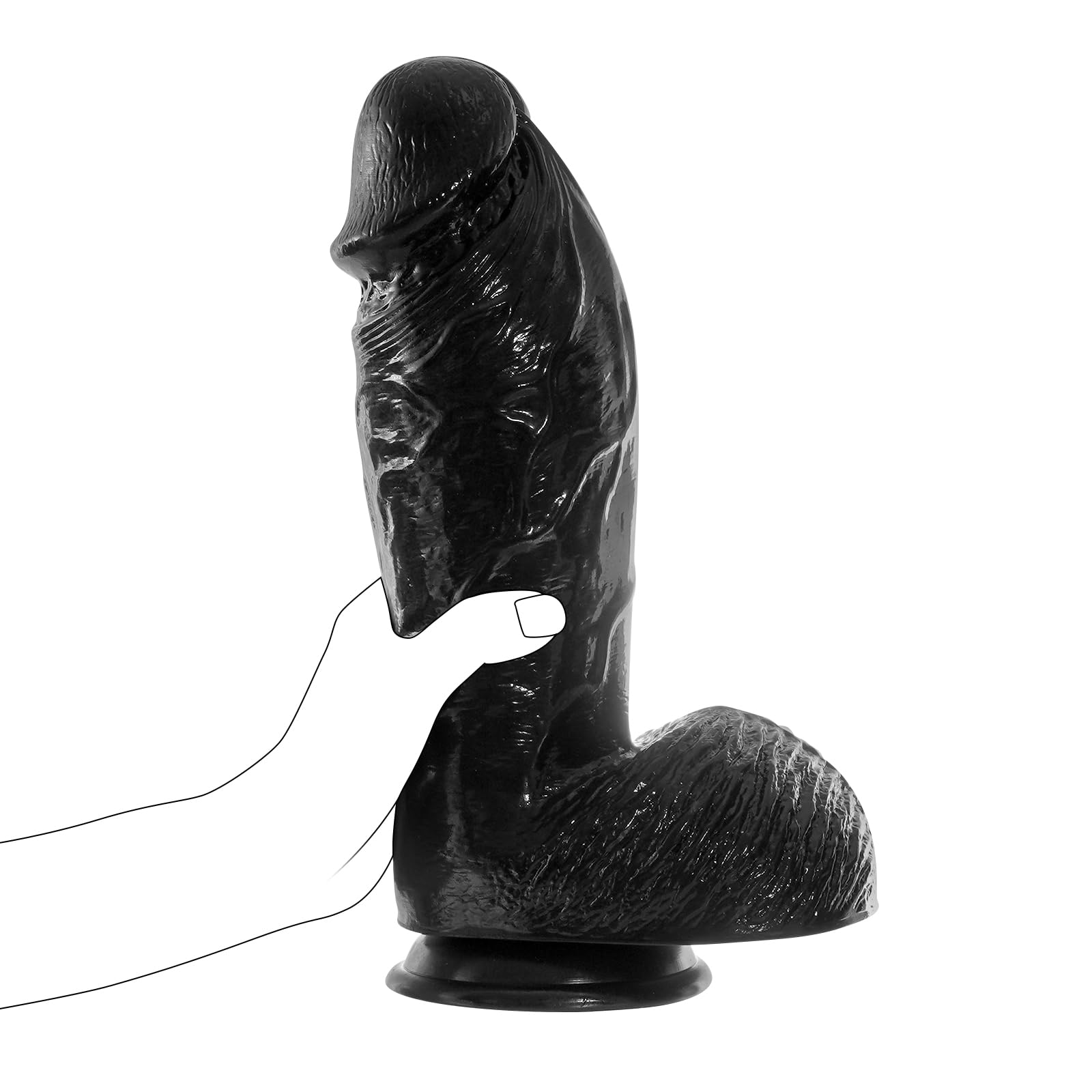 3.2‘’ Diameter Realistic Big Black Dildo Sex Toy