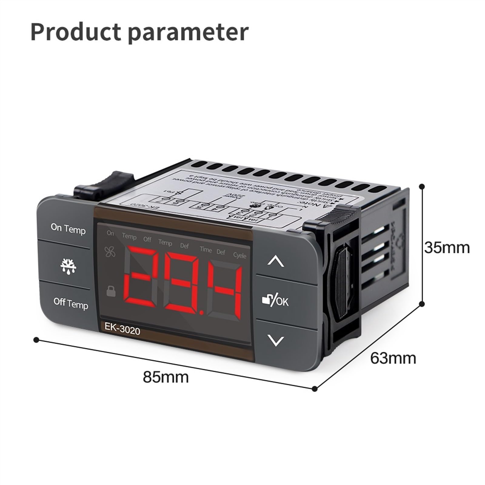 Controlador de Temperatura Digital 220 V, termostato regulador, Control calefacción y refrigeración, termorregulador con Alarma Sensor 2 m
