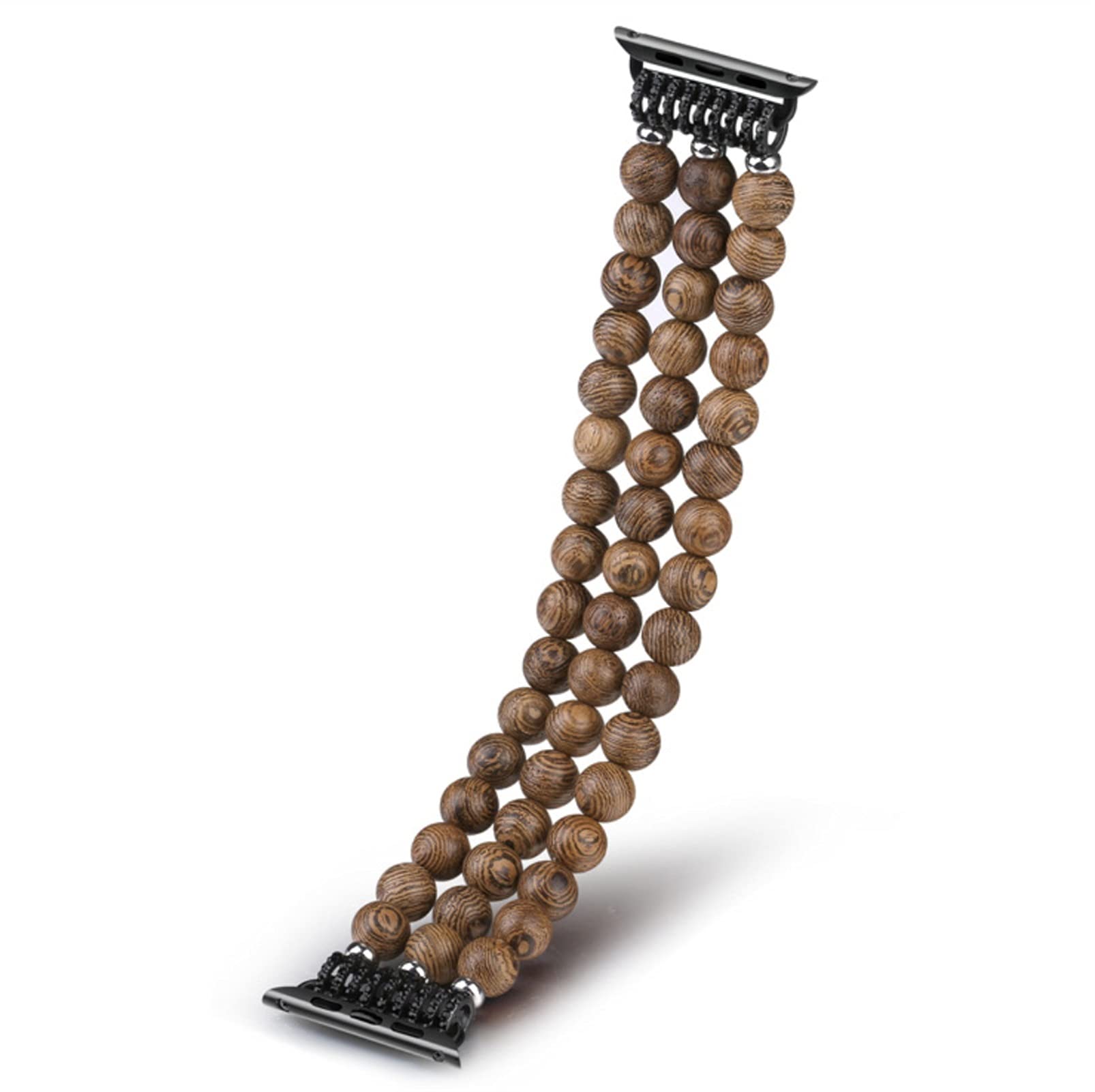 Bracelet en bois de bambou pour Apple Watch 38-44mm style rétro