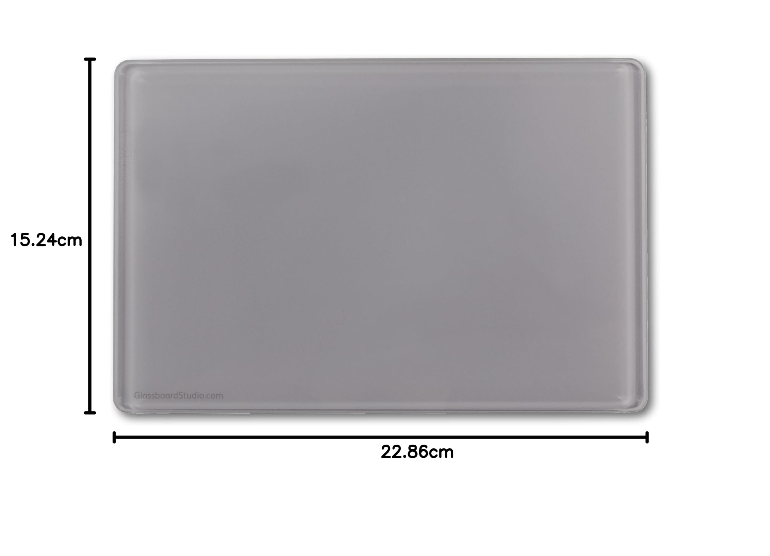 GLASSBOARD STUDIO Paleta de pintura de vidrio templado ultra transparente para pintura acrílica y al óleo, 1/4 pulgadas de grosor, baja plancha, pies antideslizantes y respaldo de metal para uso con
