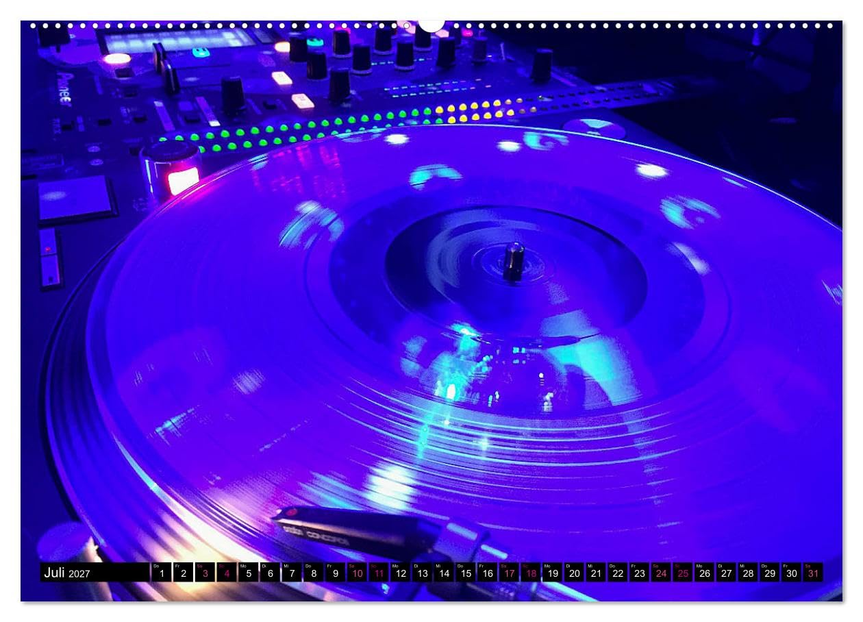 CALVENDO - DJ Liveact (hochwertiger Premium Wandkalender 2027 DIN A2 quer), Kunstdruck in Hochglanz: Atmosphärische Aufnahmen von Dance Clubs, Festivals und DJ-Equipment