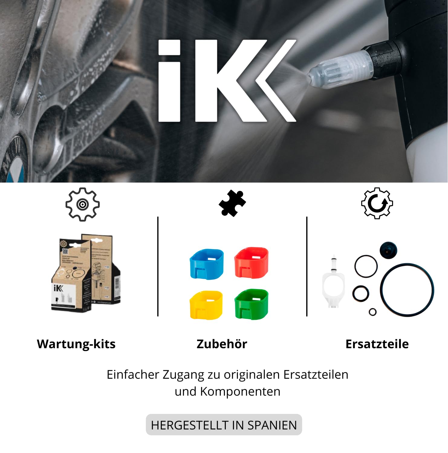 IK Drucksprühgerät - Sprühgerät 1,5L - Geeignet für Säuren, Lösungsmittel und aggressive Chemikalien - Reinigung und Desinfektion - Bau, Industrie und Schädlingsbekämpfung - Multi Pro 2 - Made in EU