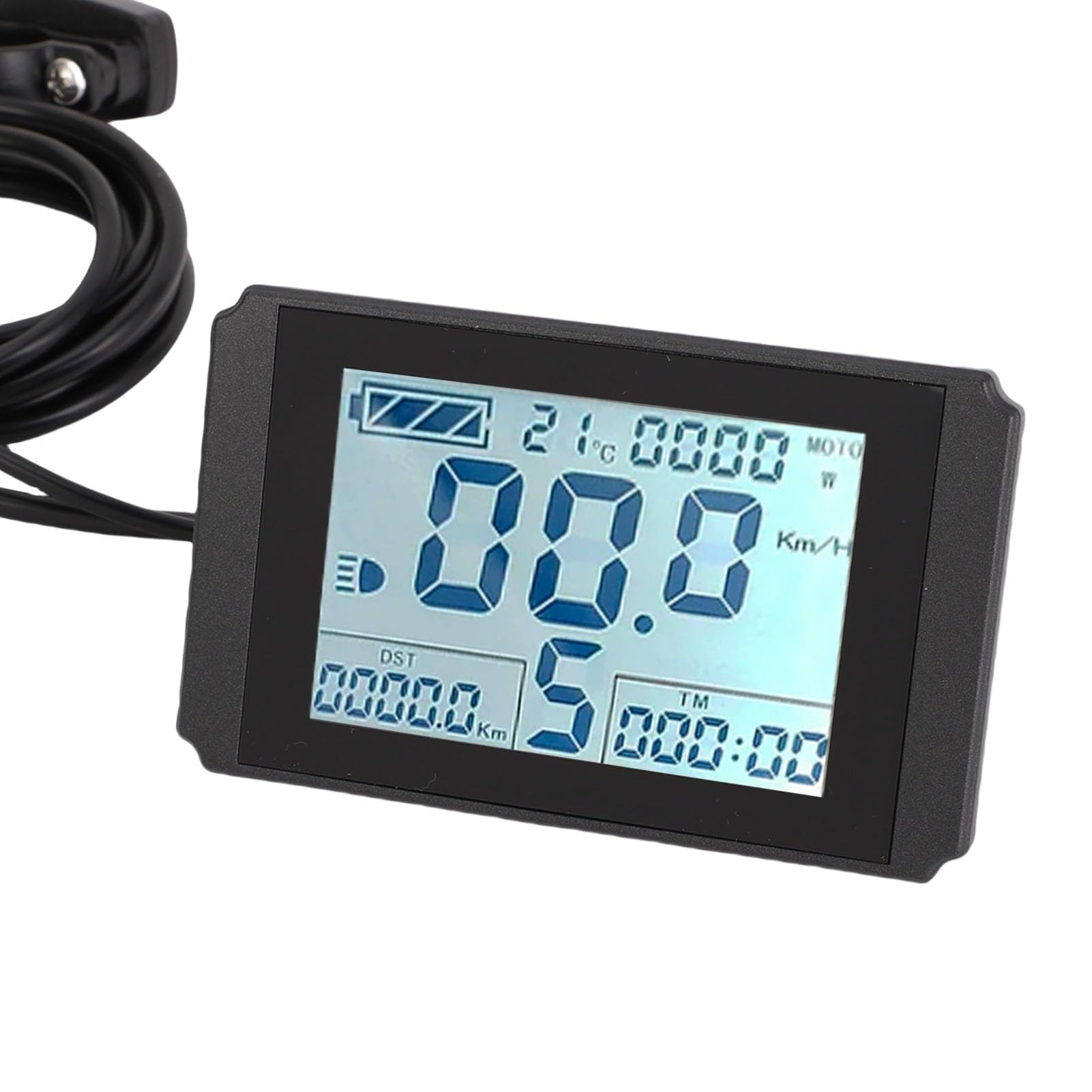 Ejoyous Display LCD per Bici Elettrica Display LCD per Scooter Elettrico ABS 24V 36V 48V con Staffa di SM per Schermo Trasparente per Ciclisti Pendolari con Manubrio da 22,2 Mm