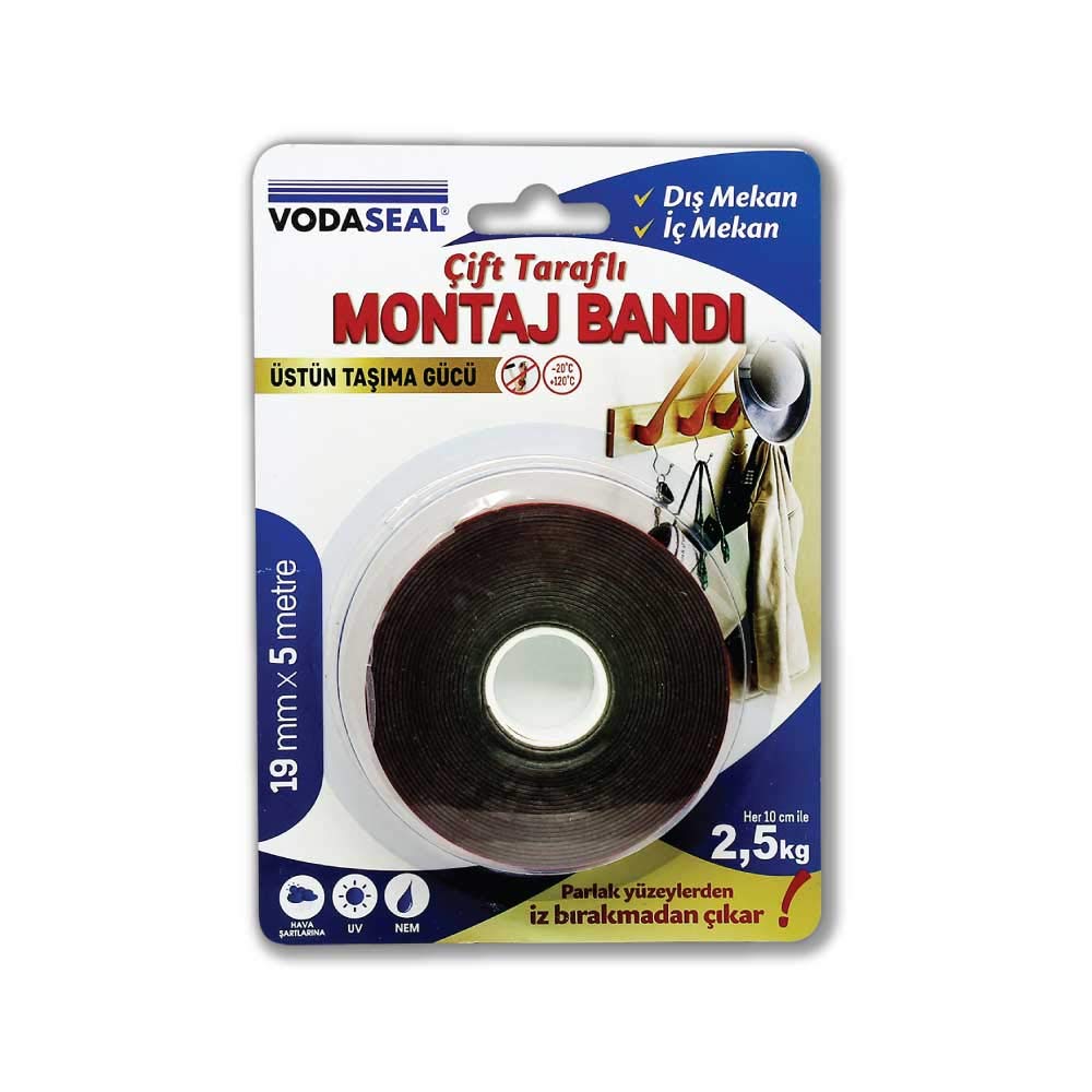 VODASEAL Montaj Bandı, Gri 19MMX5MT