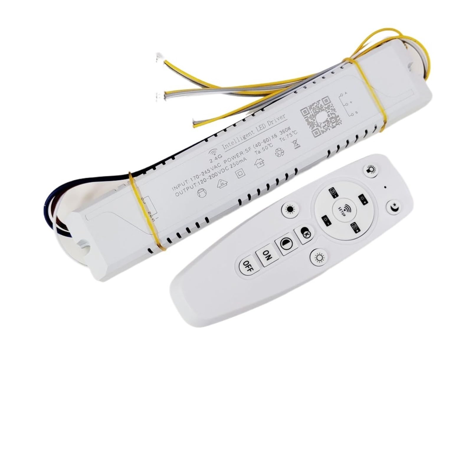 ZXAOMMBEA APP Controlled LED Driver 2.4G Remote Smart Transformer 12-24W 40W 80W 120W 360W for dimmable Color Changing Chandelier((40-60W) X6 360W)