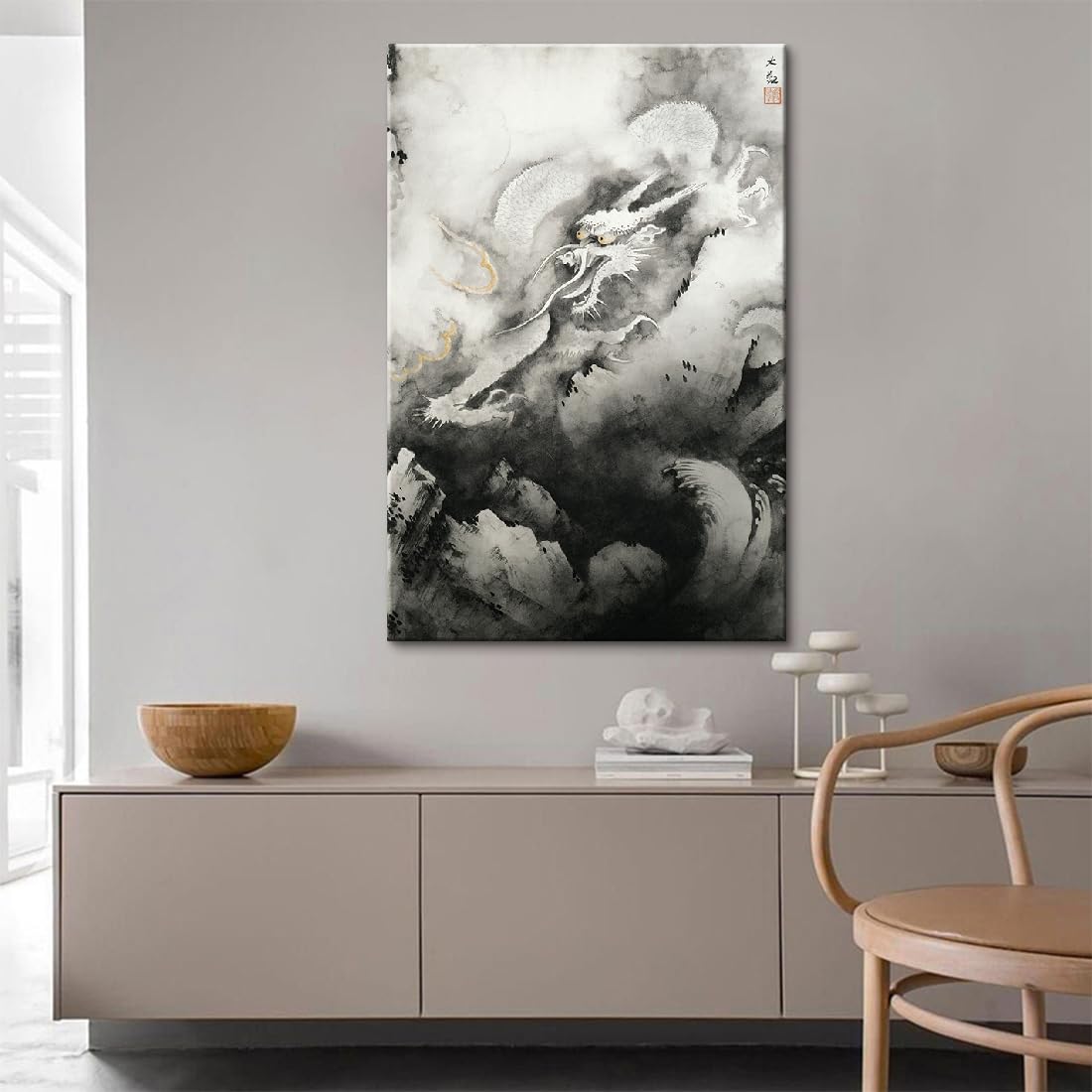 Amazon.co.jp: アートパネル 横山大観 (龍興而致雲) インテリア 絵画