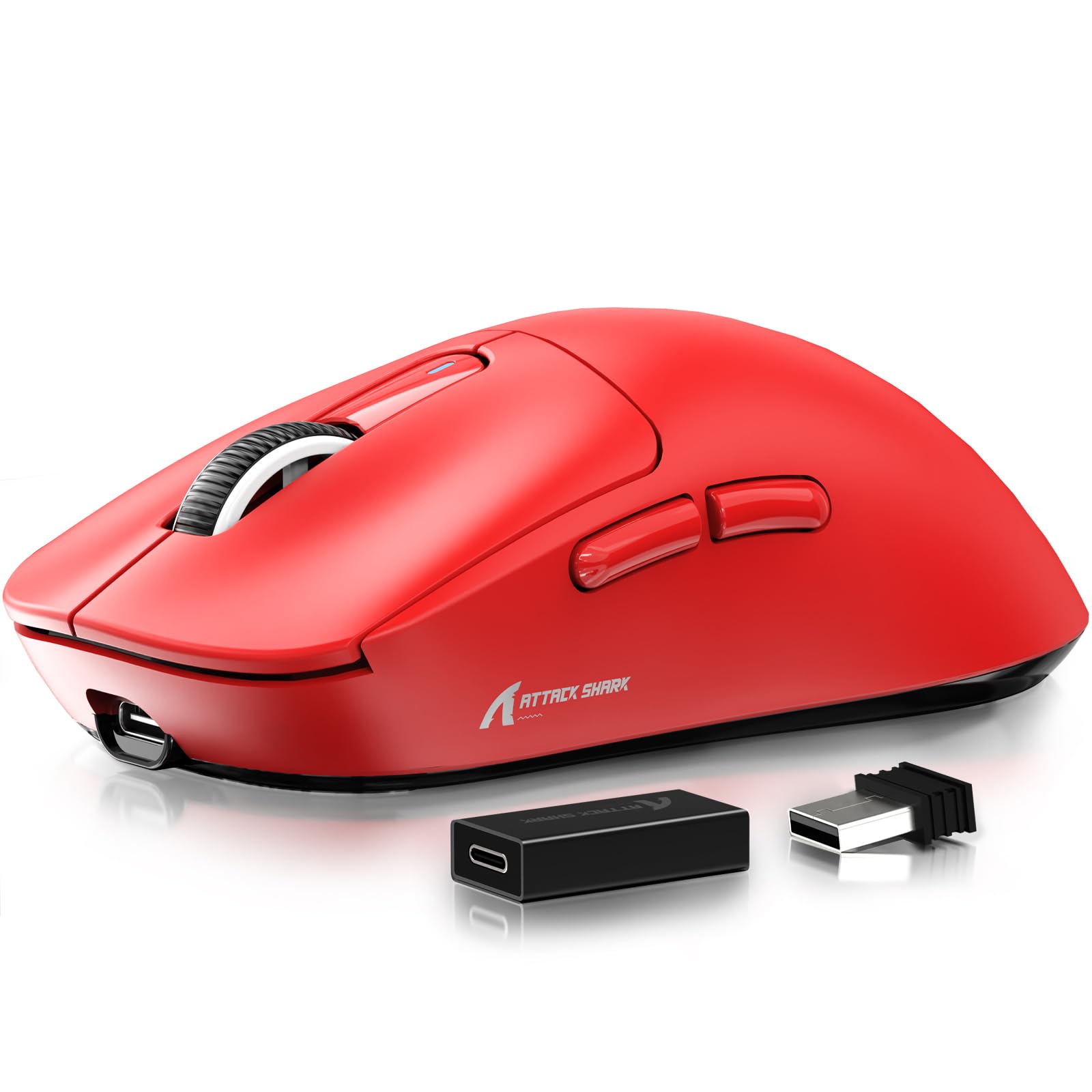 ATTACK SHARK X3 - Ratón superligero de 49 g con cinta, sensor de juegos PixArt PAW3395, BT/2.4G, mouse inalámbrico para juegos con cable, 6 DPI ajustables 26000, batería de 200 horas, ratones de — view 24