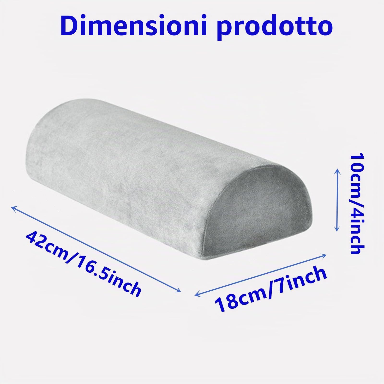 Cuscino in Memory Foam a Mezzaluna per Gambe e Schiena | Per Ginocchia, Collo e Zona Lombare, Ideale per Chi Dorme sul Fianco e sulla Schiena