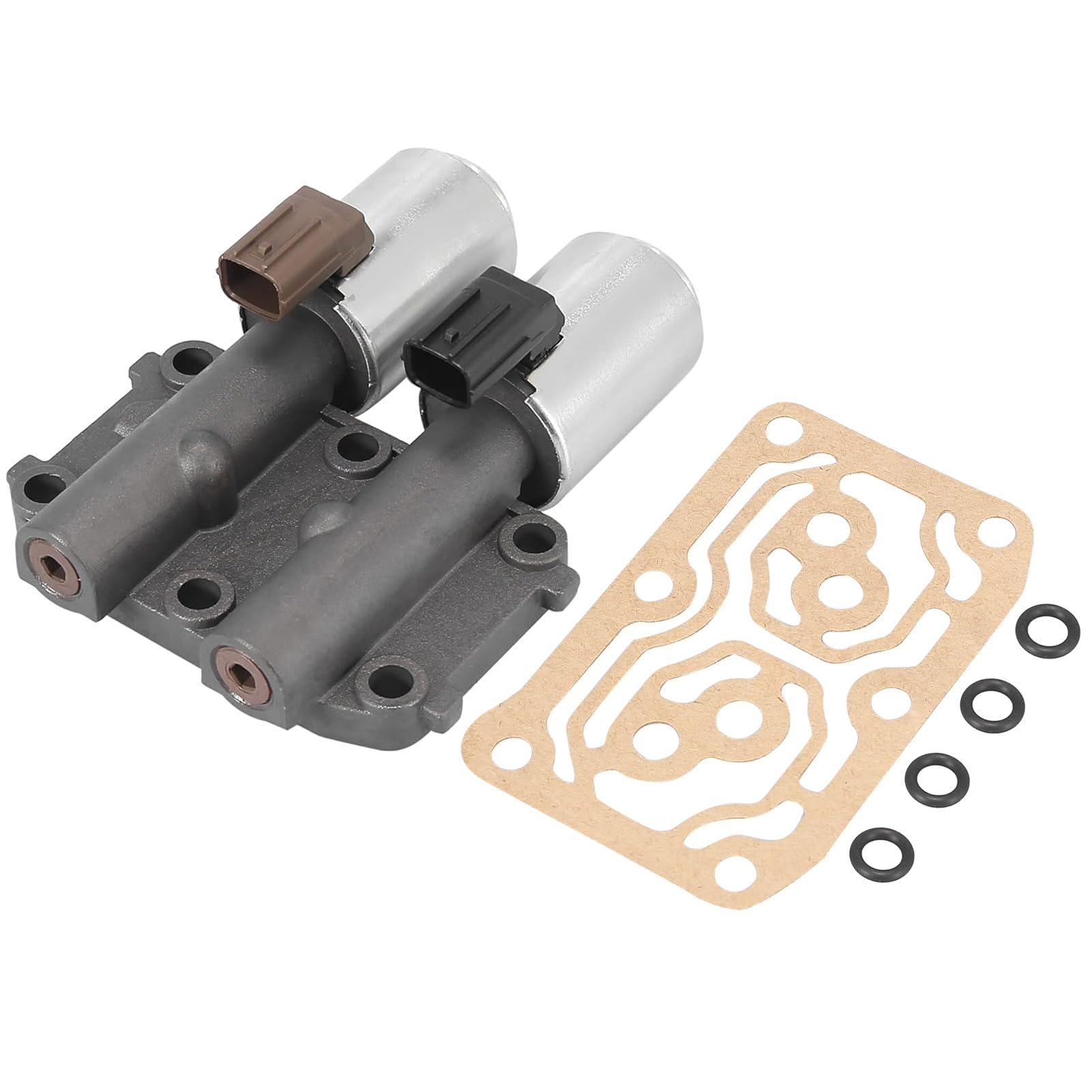 TOP-VIGOR Dual Linear Shift Solenoid Valve Compatible with Honda Accord Element CR-V 2002 2003 2004 2005 2006 2007 2008 Transmission at Clutch Solenoid Valve B and C with Gasket 28260-PRP-014