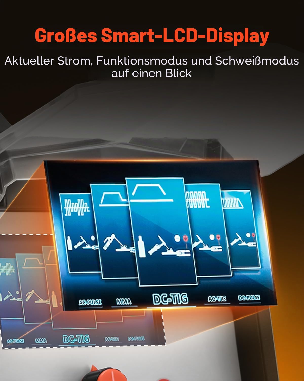 VEVOR WIG-Schweißgerät, 200 A 6-in-1-Aluminium-Schweißgerät (LED-Anzeige) – AC WIG/DC WIG/AC Pulse WIG/DC Pulse WIG/Spot WIG/MMA (Stick), elektrisches Schweißgerät mit synergetischer Steuerung IGBT