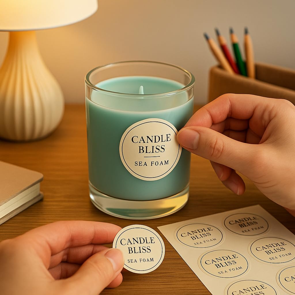 2400 Matte White Round Label Stickers (24 per Sheet, diameter 40mm | 2400 Labels - Image 2