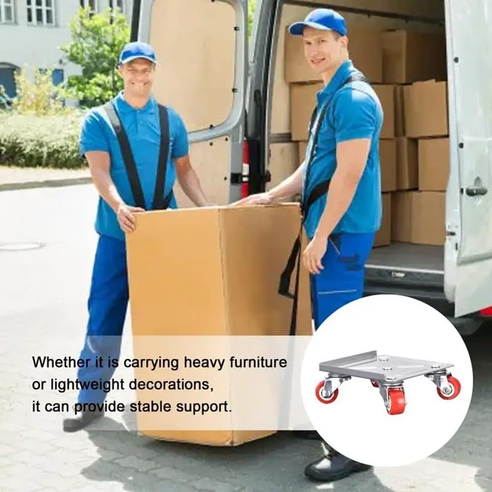 Set di carrelli per mobili pesanti a 5 ruote con ruote di bloccaggio e cuscinetti antiscivolo, strumento di sollevamento del carico per traslochi e traslochi a casa senza sforzo