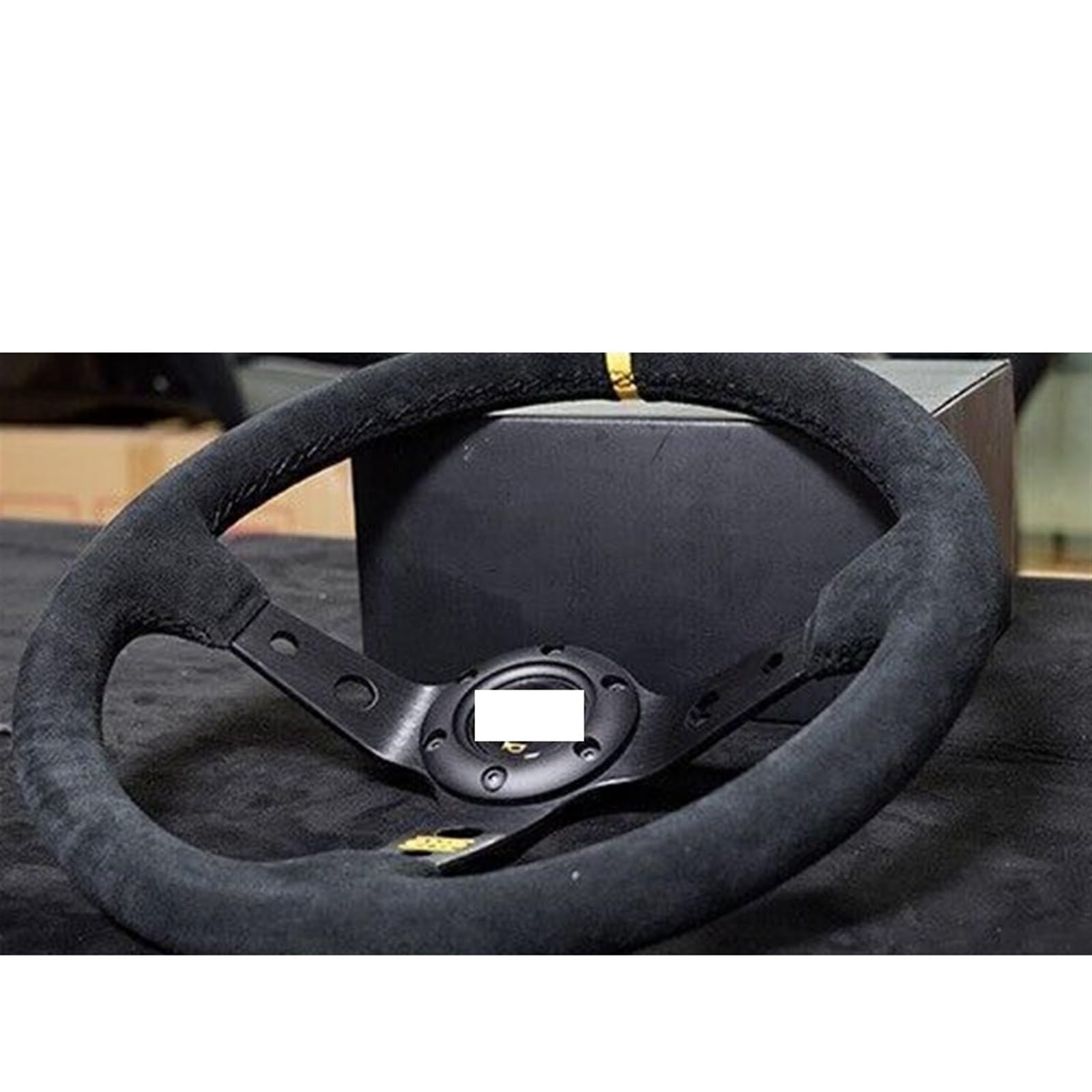 35,6 cm Drift Universal Rennlenkrad Auto Wildleder JDM Lenkrad Volantes für VW, Honda, Toyota, BMW, Nissan