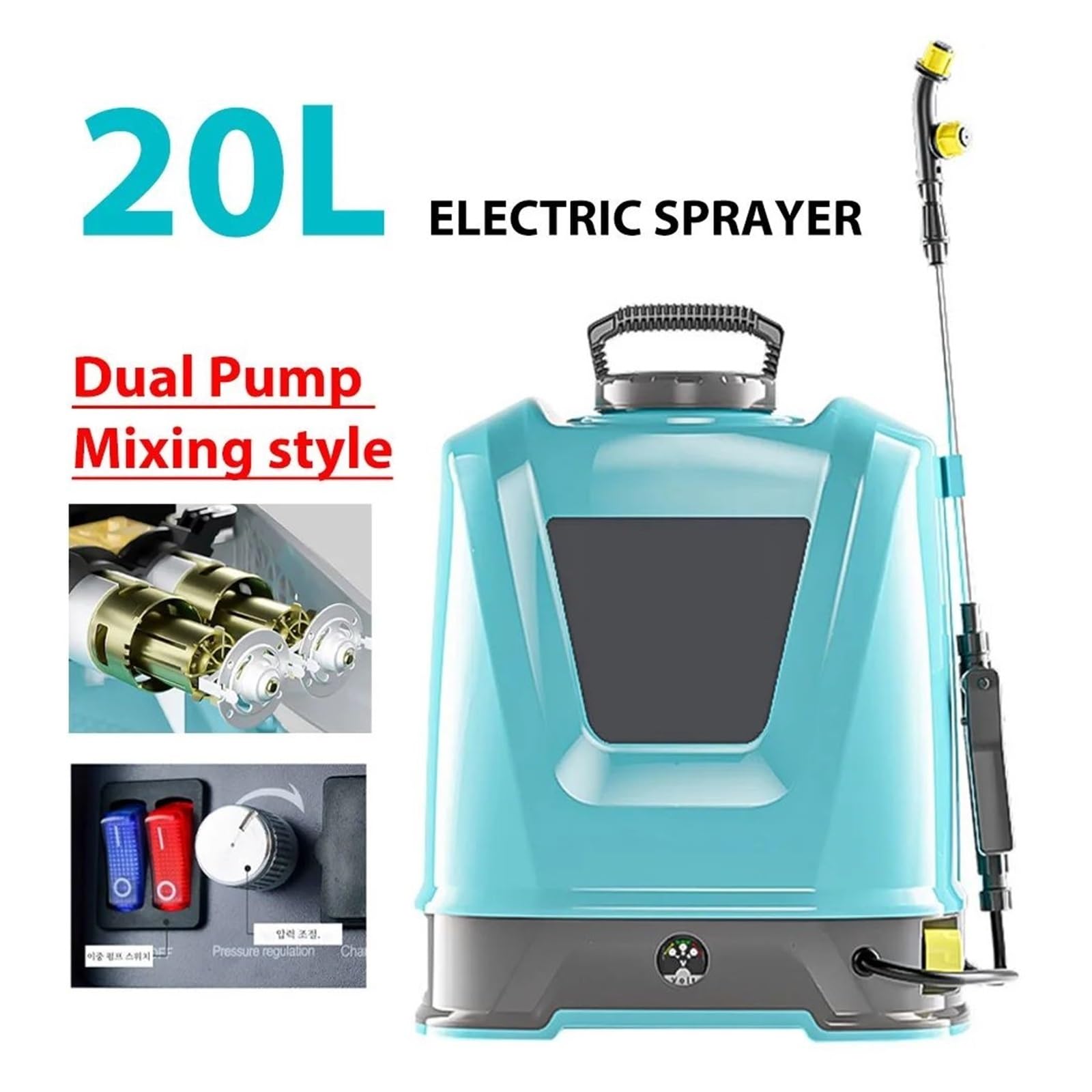 Pulvérisateur électrique 20 L/10 L/8 L, Outil de jardina agricole recharable, arrosa arrière, pulvérisateur à Batterie à atomisation Haute Pression(10L)