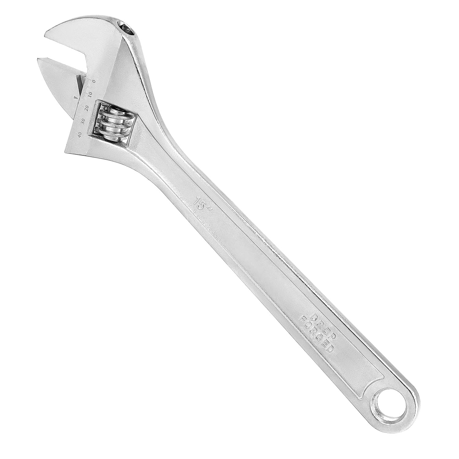 QWORK® 375mm Adjustable Wrench Large Spanner Wrench Wide Gauge Max Opening 48mm