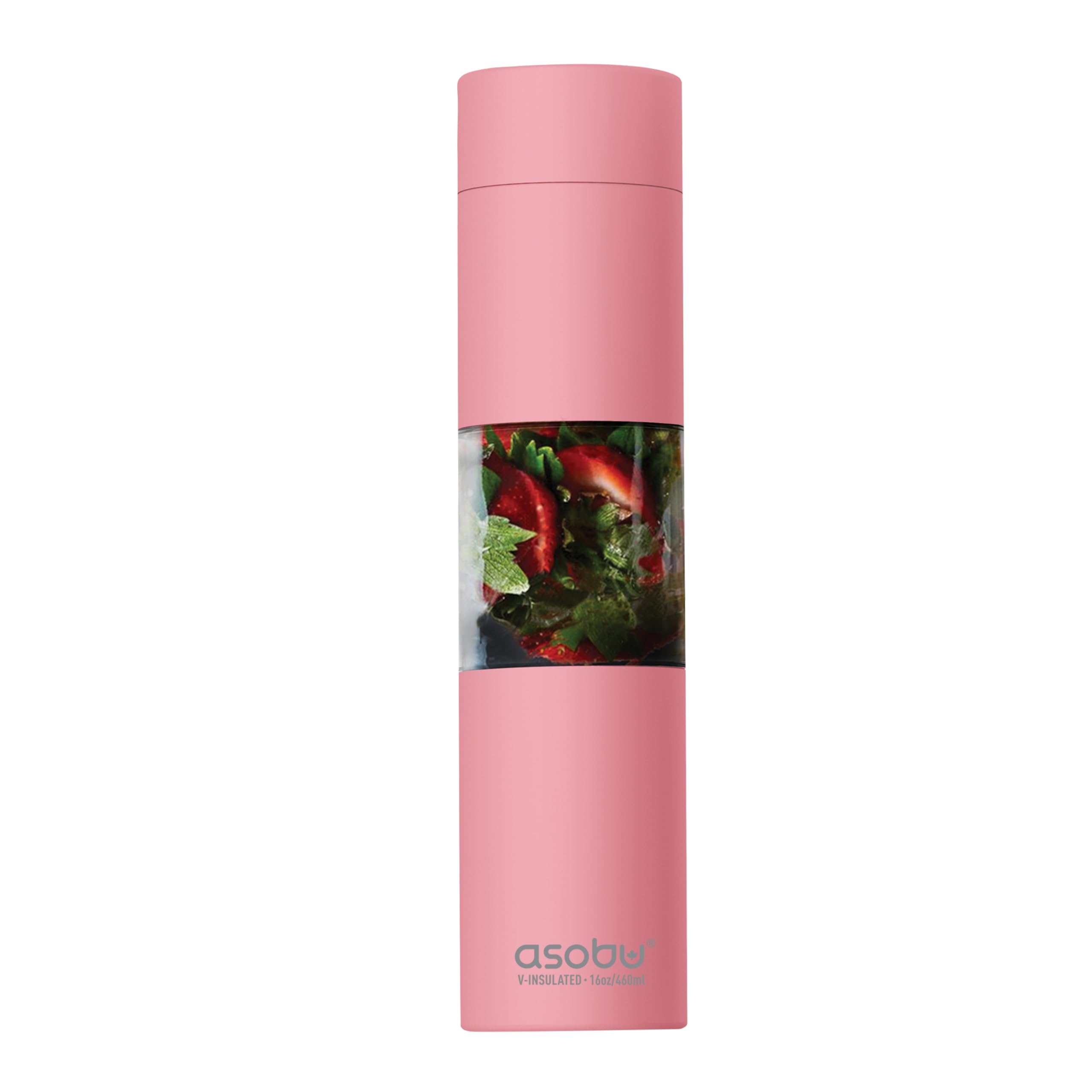 asobu Flavor U See a Stainless Steel Fruit Infuser Slim and Classy Water Bottle 16 ounce Bpa Free - (Pink)