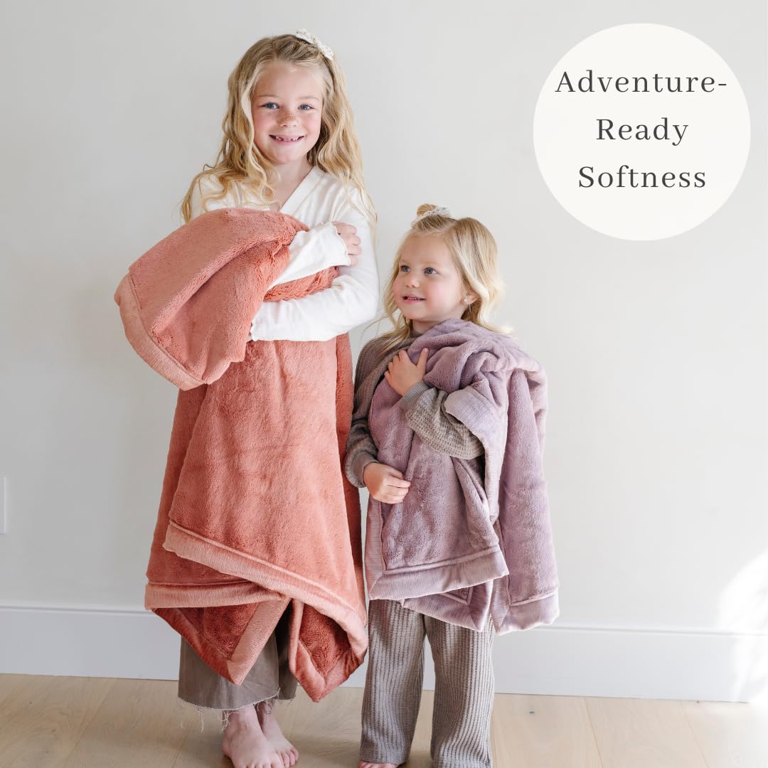 SARANONI Coperta super morbida e confortevole per bambini e ragazzi, 101,6 x 152,4 cm, colore: argilla