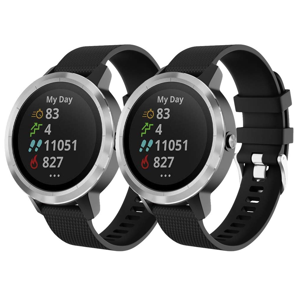 NotoCity for Garmin Vivoactive 3 Band, 20mm Quick Release Soft Silicone Replacement Band for Garmin Vivoactive 3 / Garmin Forerunner 645 /Samsung Gear Sport/Galaxy Watch 42mm