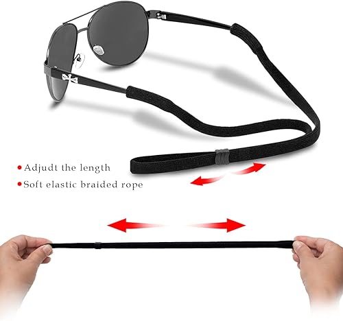 Miniatura 2 de Correa de gafas (2 piezas) Correa de gafas deportivas Retenedor ajustable de gafas de sol para hombres mujeres