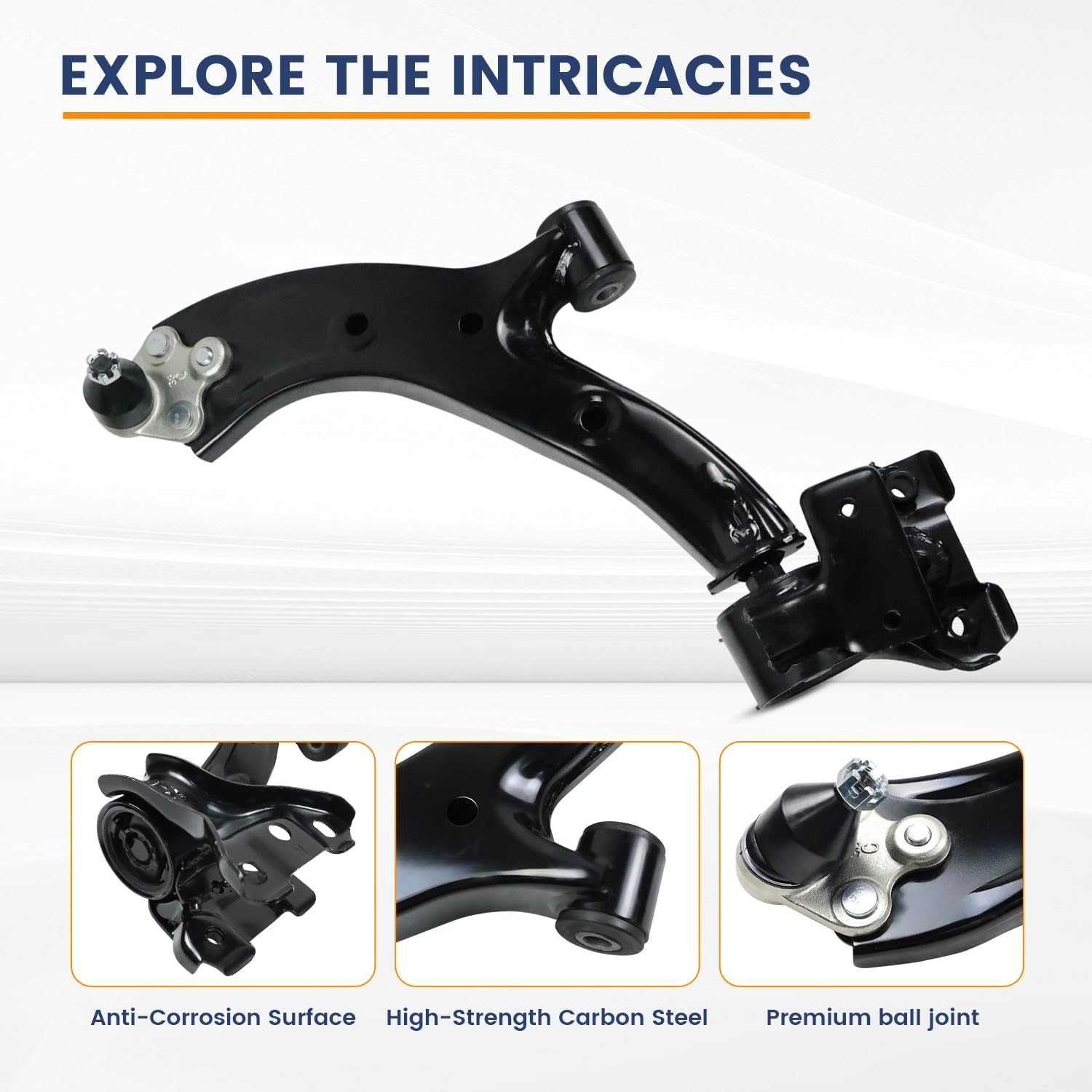 Front Lower Control Arm Kit Fits for 2007 2008 2009 2010 2011 Honda CR-V Suspension Kit ith Ball Joints Driver Passenger Side K620500 K620501