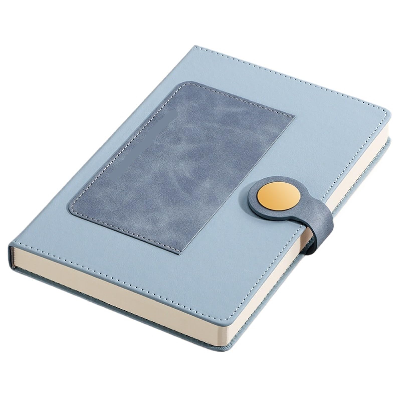 Cahier Bloc-Notes Carnet Multifonctionnel avec Espace De Rangement, Agenda Voyage À Ouverture par Pression Matériel de Dessin(Blue)