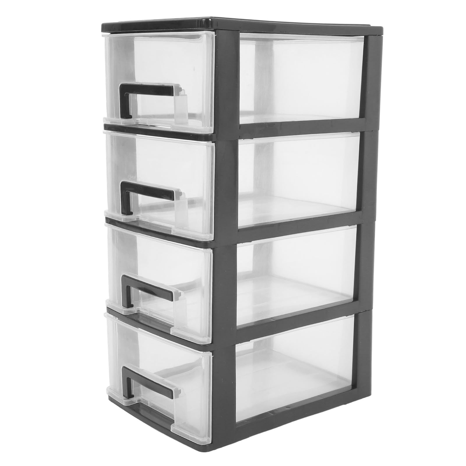 SOLUSTRE Aufbewahrungsschrank Kompakte Vierlagiger Transparenter mit Schubladendesign aus Pp Kunststoffbox für Maximale Ordnung und Platzersparnis für Badezimmer und Wohnzimmer