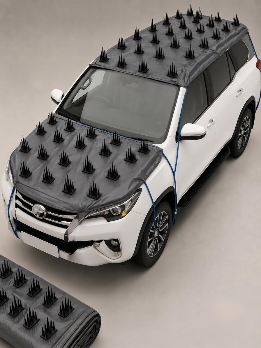 Premium Car Protection Cover (Set of 2) – High-Density Anti-Monkey & Dog Spikes for Roof (80"x60")(39pcs) and Bonnet (60"x40")(27pcs) – Universal Waterproof & Scratch-Proof Exterior Guard for All Cars-image-8