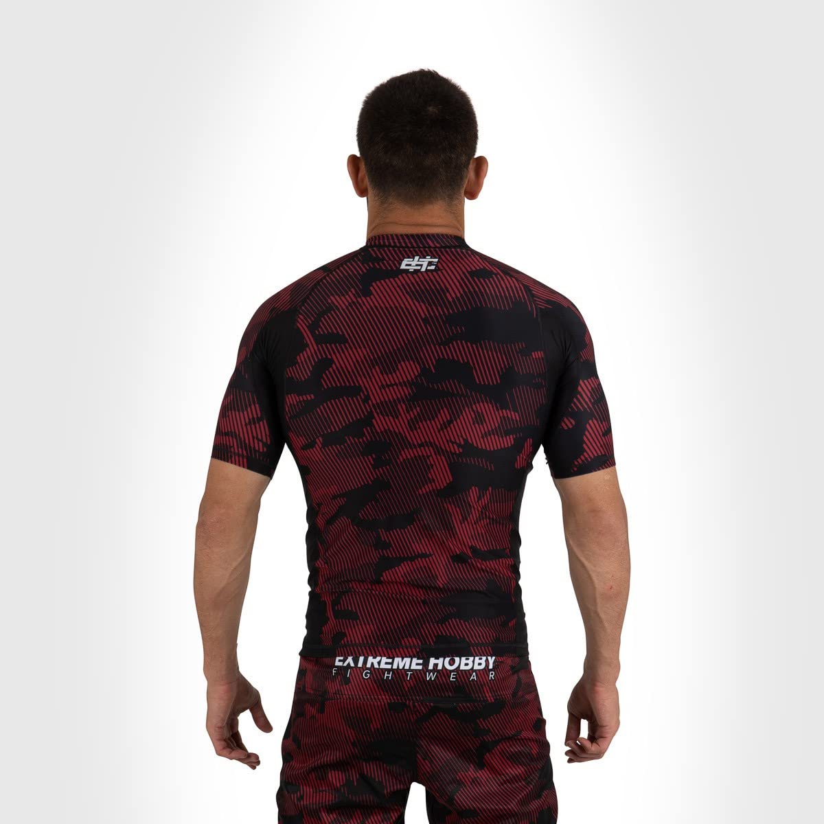Rashguard Havoc, męski t-shirt sportowy, koszulka fitness, koszulka kompresyjna, koszulka z krótkim rękawem, koszulka funkcyjna, rozmiar XL, czerwony