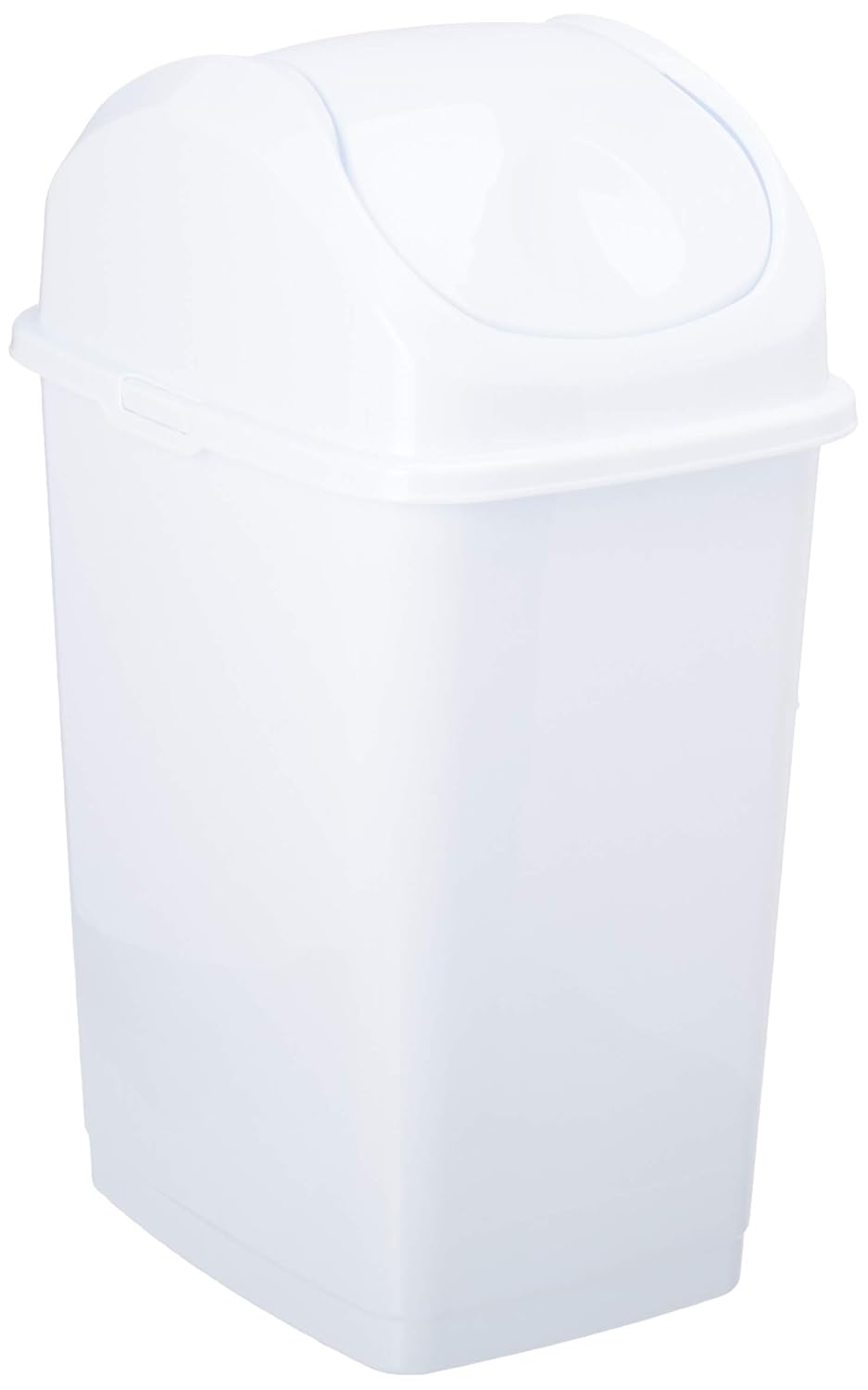 (INCOMPLETE)Superio Medium Trash Can with Lid 4.5 Gallon Plastic Swing Top Garbage Can Slim Waste Bin for Under Sink/Cabinet, Laundry Room, Kitchen, Office, Bedroom, Bathroom, College Dorm, 18 Qt, White