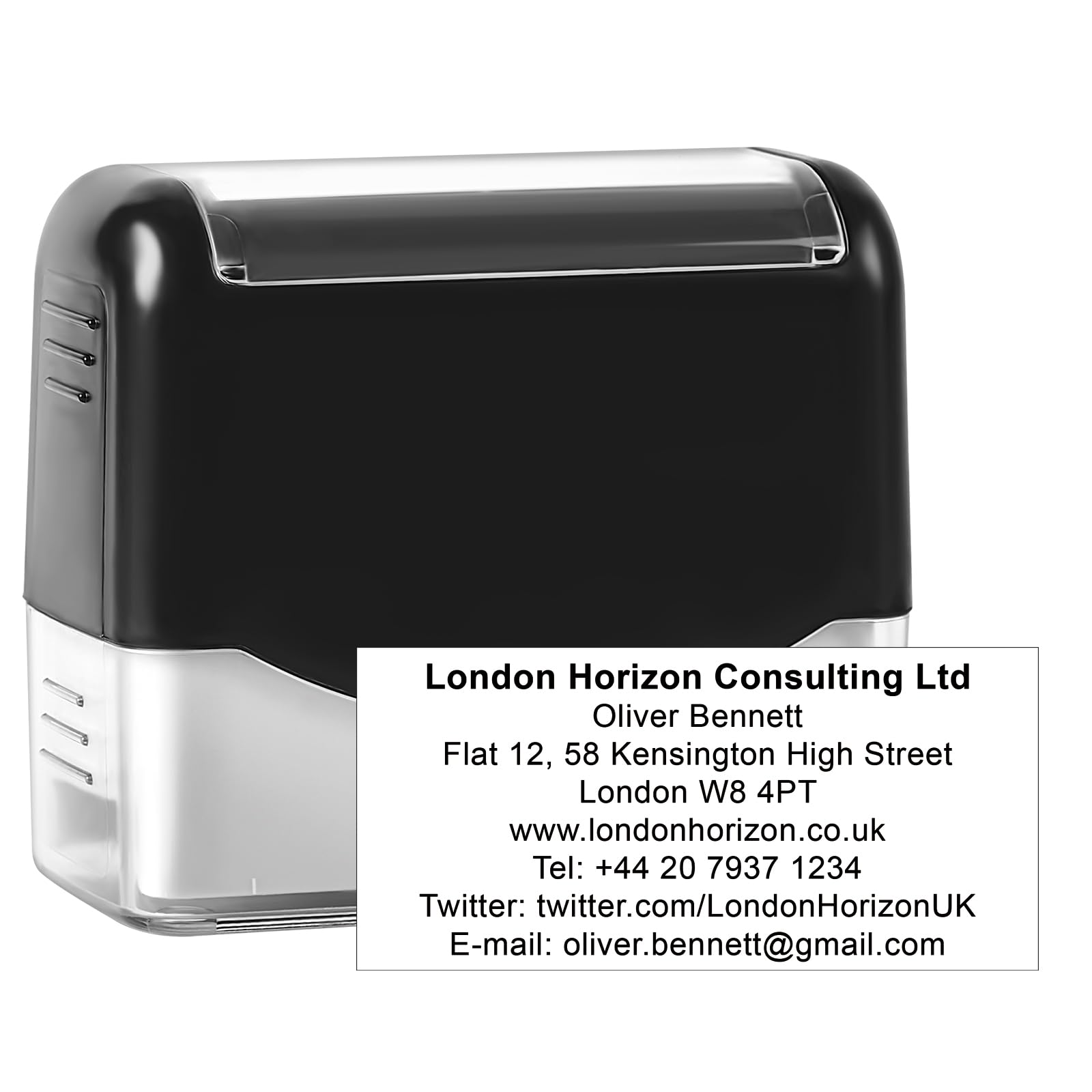 XX-Large Size Custom Self-Inking Stamp Customized Return Address Stamp - Up to 8 Lines of Text Choose from Many Fonts & Ink Colors