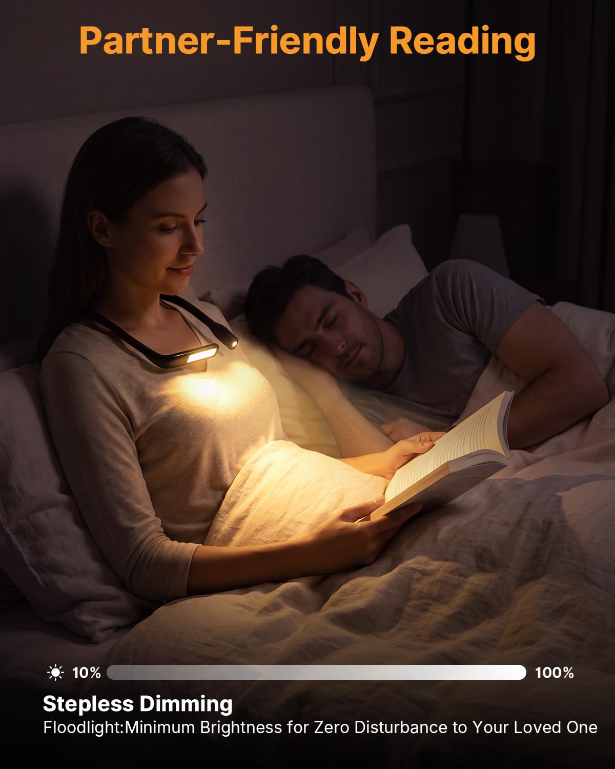 Buch Leselampe Hals LED Buchlampe: Wiederaufladbar Leselampe Bett Stricklampe zum Umhängen, 3 Farben & 80 Std. Dauer Handarbeitslampe Halslampe Leselicht Nackenlampe für Lesen Stricken Häkeln