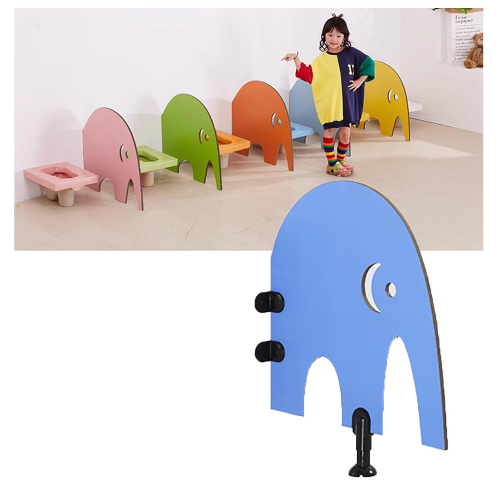 GTHTUHFD Urinal Partition Screen - Wall-Mounted Toilet Privacy Divider For Restrooms, Shopping Malls, Schools, And Public Toilets,Blue-60 * 60cm