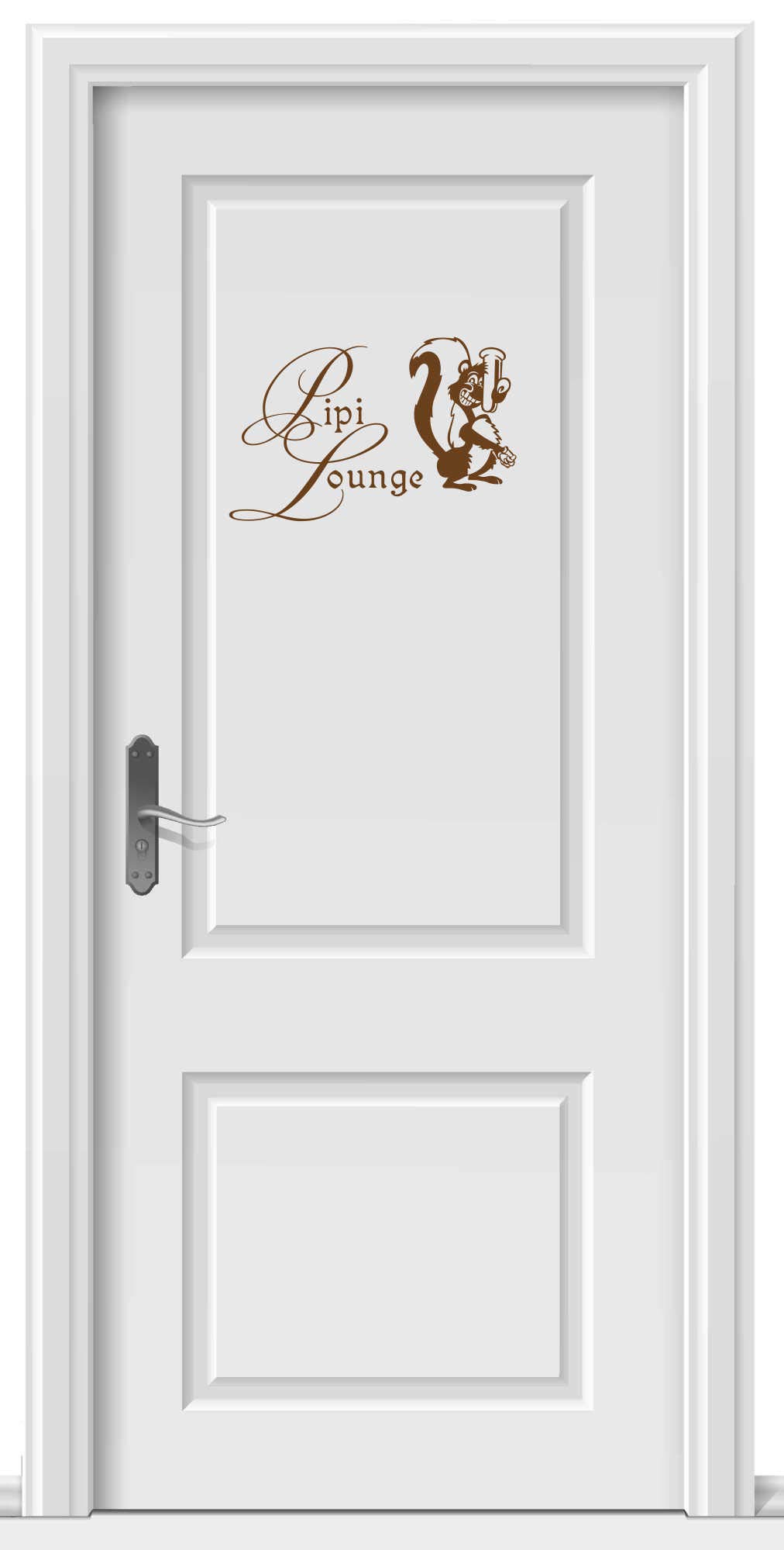 Tür-/Wandtattoo 'Pipi Lounge' – 30x19 Cm In Lavendel, Selbstklebend & Rückstandslos Entfernbar