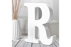 AOCEAN White Unfinished Wood Letters for Wall Decor & Crafts