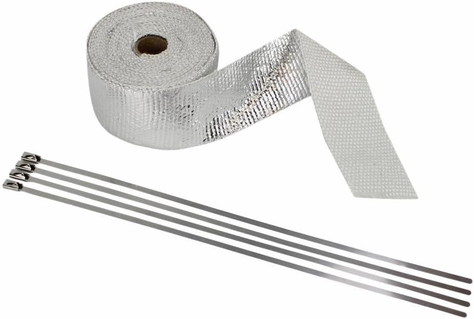 Aluminized Fiberglass Exhaust Pipe Wrap, Header, Parts, Heat, Shield, Tape Automotive, Exhaust, Heat, Sleeving