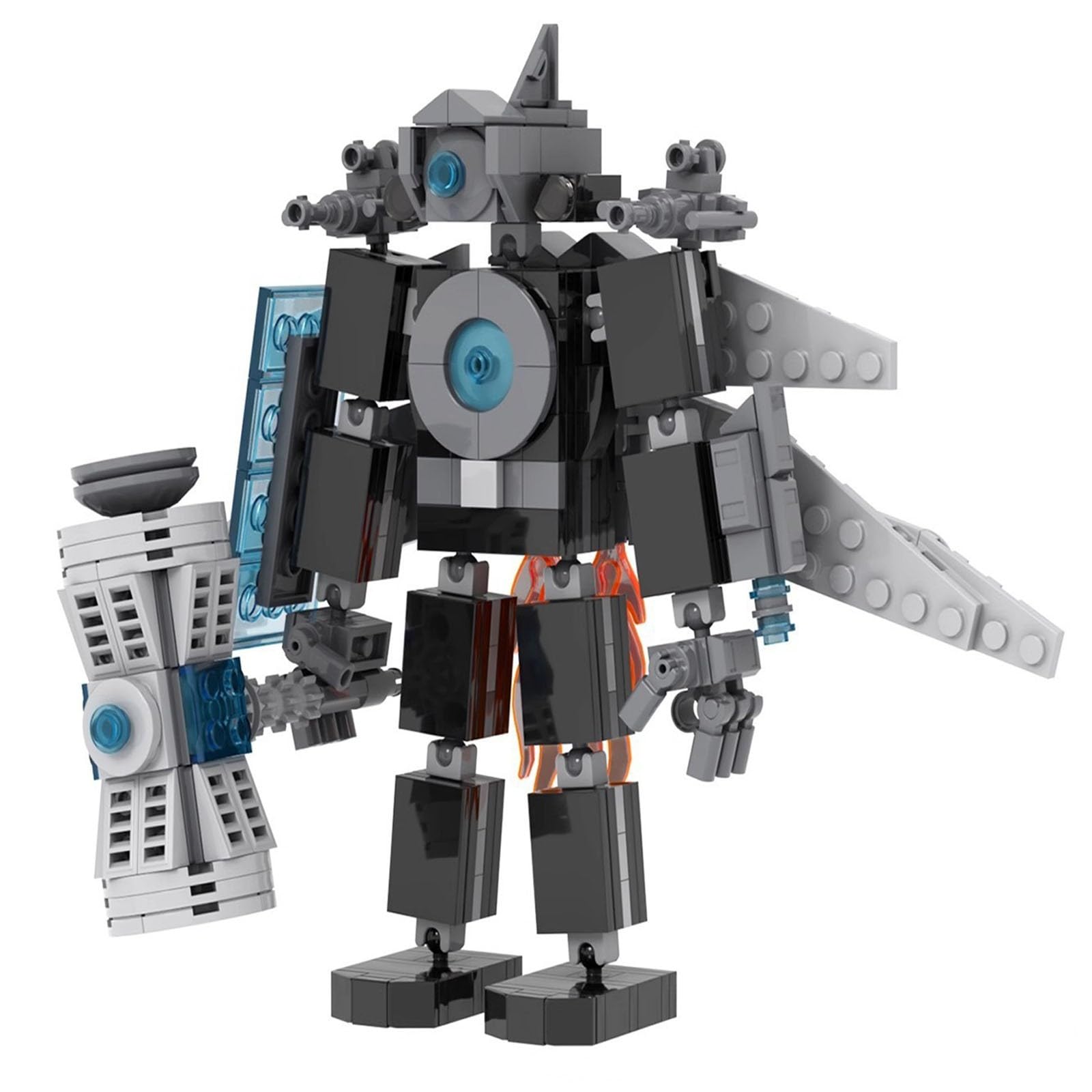 LCTM Skibidi Toilet Titan Building Blocks Toy Cameraman Speakerman Clock TV Man Monitor Action Figure Model Horror Game Multiverse Upgraded Adults Kids Fans Collectible Animation Birthday Gift ﻿ A